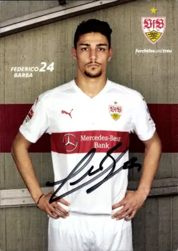 Autogrammkarte Fußballer Frederico Barba, VfB Stuttgart, Autogramm