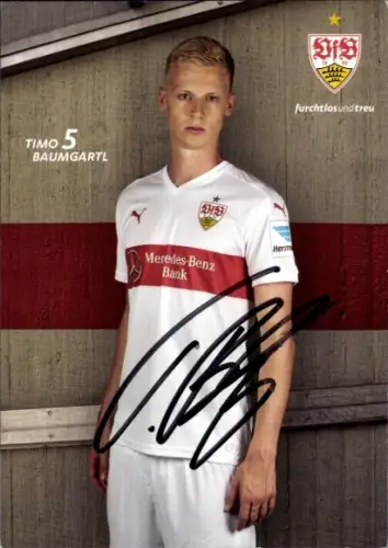 Autogrammkarte Fußballer Timo Baumgartl, VfB Stuttgart, Autogramm