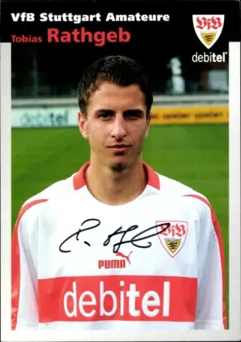 Autogrammkarte Fußballer Tobias Rathgeb, VfB Stuttgart, Autogramm