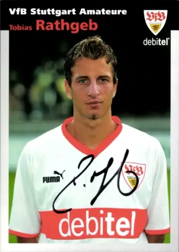 Autogrammkarte Fußballer Tobias Rathgeb, VfB Stuttgart, Autogramm