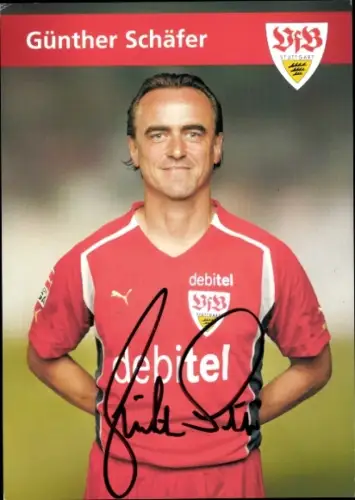 Autogrammkarte Co Trainer Günther Schäfer, VfB Stuttgart, Autogramm
