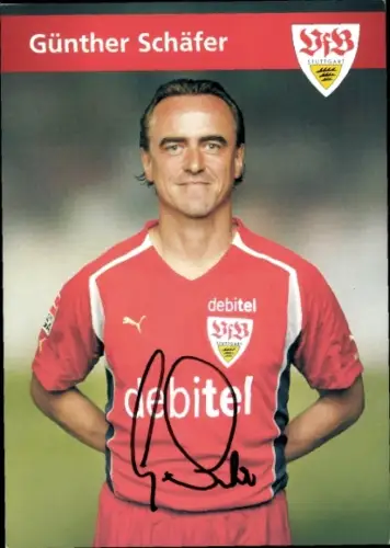 Autogrammkarte Co Trainer Günther Schäfer, VfB Stuttgart, Autogramm