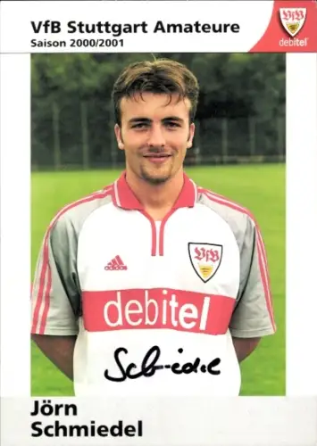 Autogrammkarte Fußballer Jörn Schmiedel, VfB Stuttgart, Autogramm