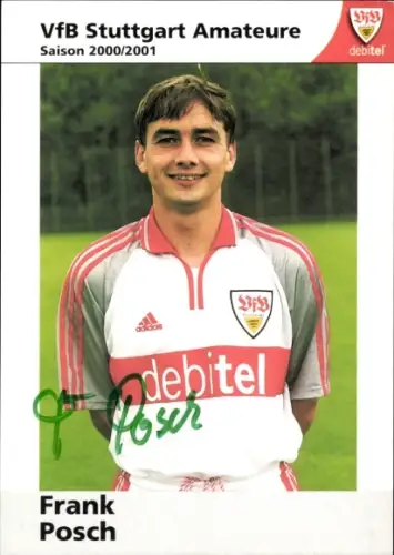 Autogrammkarte Fußballer Frank Posch, VfB Stuttgart, Autogramm