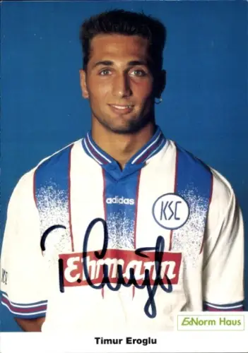 Autogrammkarte Fußballer Timur Eroglu, Karlsruher SC, Autogramm