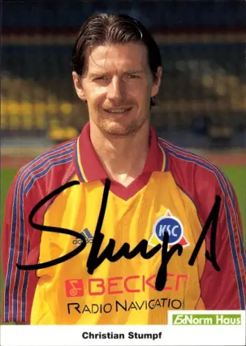 Autogrammkarte Fußballer Christian Stumpf, Karlsruher SC, Autogramm