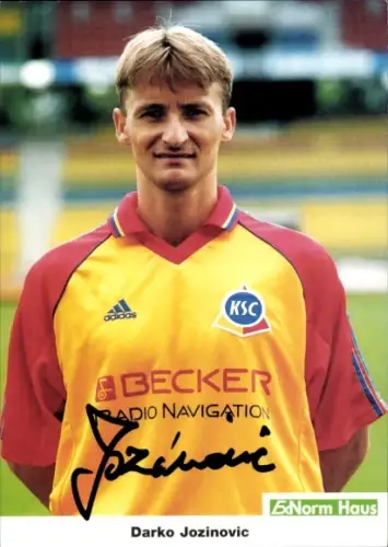 Autogrammkarte Fußballer Darko Jozinovic, Karlsruher SC, Autogramm