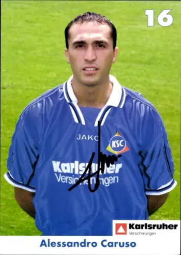 Autogrammkarte Fußballer Alessandro Caruso, Karlsruher SC, Autogramm