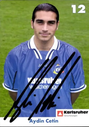 Autogrammkarte Fußballer Aydin Cetin, Karlsruher SC, Autogramm