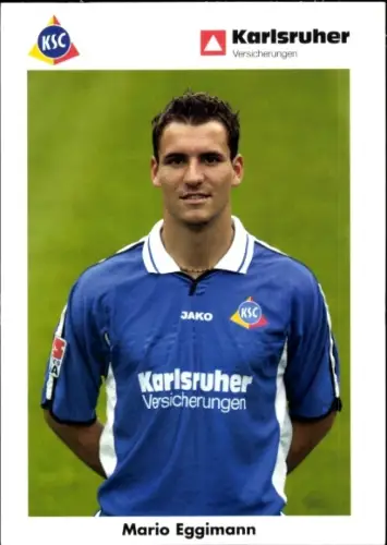 Autogrammkarte Fußballer Mario Eggimann, Karlsruher SC