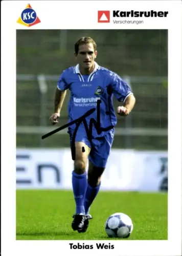 Autogrammkarte Fußballer Tobias Weis, Karlsruher SC, Autogramm