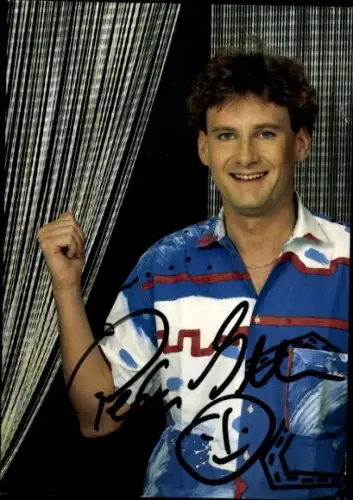 Autogrammkarte Moderator Peter Illmann, Portrait, Autogramm