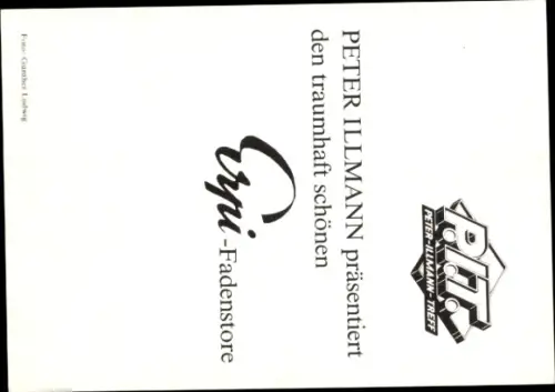 Autogrammkarte Moderator Peter Illmann, Portrait, Autogramm