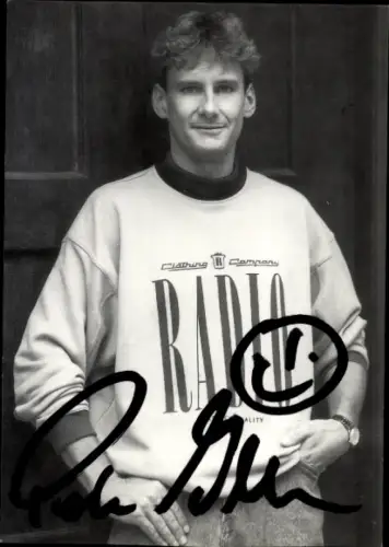 Autogrammkarte Moderator Peter Illmann, Portrait, Autogramm