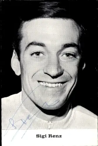 Foto Sportler Sigi Renz, Autogramm