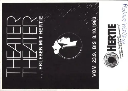 Autogrammkarte Rainer Wallrat, Autogramm