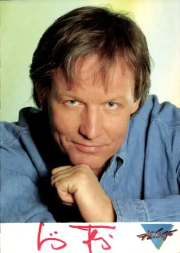 Autogrammkarte Moderator Jürgen Fliege, Portrait, Autogramm