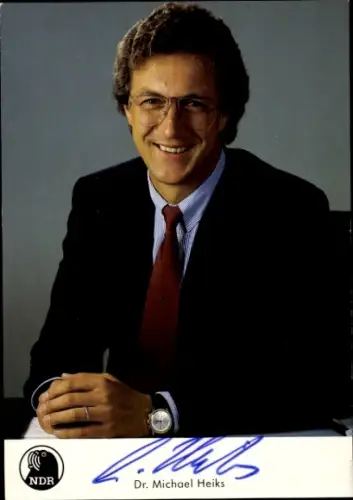 Ak Dr. Michael Heiks, NDR, Portrait, Autogramm