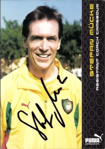 Autogrammkarte Assistenz Trainer Stefan Mücke, Kamerun, Autogramm
