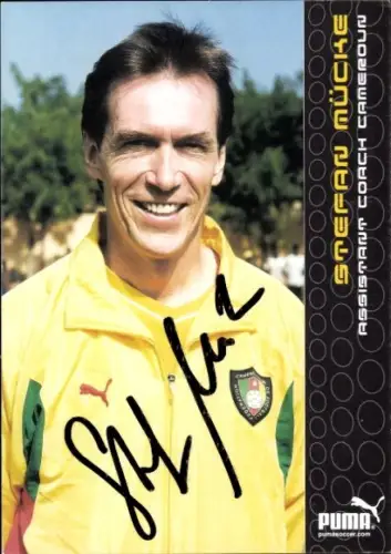 Autogrammkarte Assistenz Trainer Stefan Mücke, Kamerun, Autogramm
