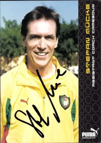 Autogrammkarte Assistenz Trainer Stefan Mücke, Kamerun, Autogramm