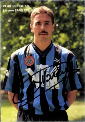 Autogrammkarte Fußballer Lorenzo Staelens, Club Brügge, Autogramm