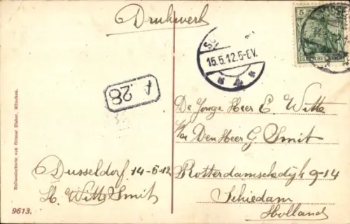 Ak Düsseldorf am Rhein, Rheinpromenade