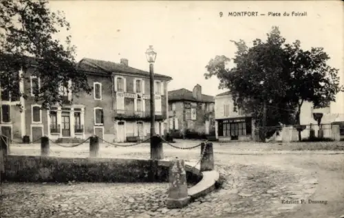 Ak Montfort en Chalosse Landes, Place du Forail