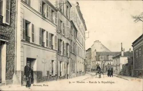 Ak Meudon Hauts de Seine,  Rue de la République