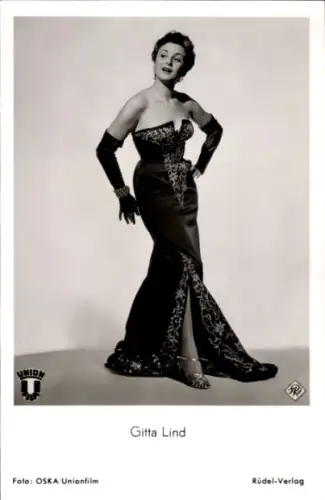 Ak Schauspielerin Gitta Lind, Portrait