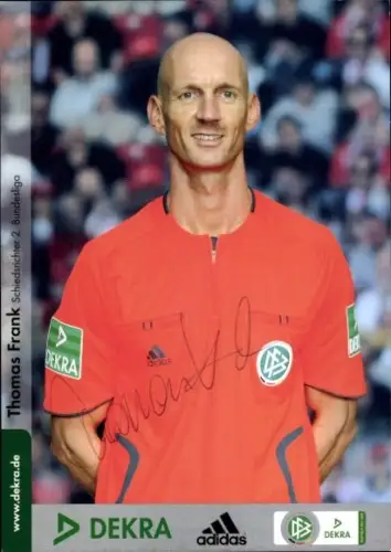 Autogrammkarte DFB Schiedsrichter Thomas Frank, Autogramm