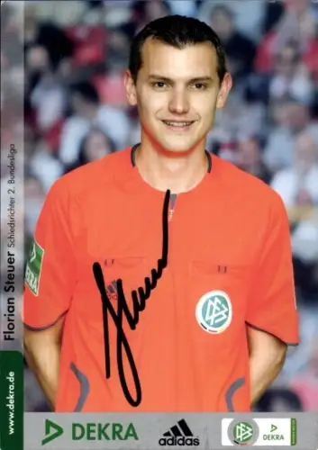 Autogrammkarte DFB Schiedsrichter Florian Steuer, Autogramm