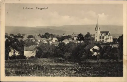 Ak Rengsdorf im Westerwald, Luftkurort  Kirche, Häuser, Landschaft