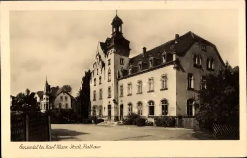 Ak Einsiedel Chemnitz, Rathaus, Einsiedel, Karl Marx-Stadt,  Architektur