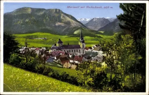 Ak Mariazell Steiermark, Gesamtansicht, Hochschwab