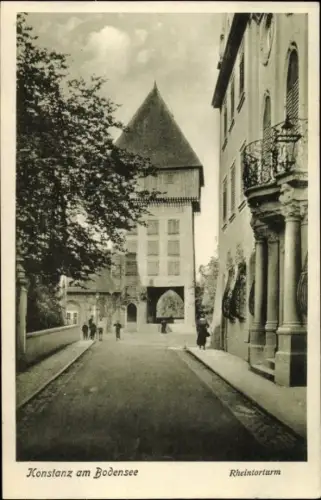 Ak Konstanz am Bodensee, Rheintorturm
