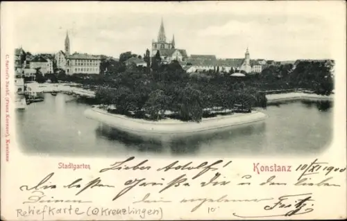 Ak Konstanz am Bodensee, Stadtgarten