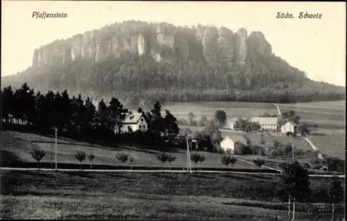 Ak Königstein an der Elbe Sächsische Schweiz, Pfaffenstein