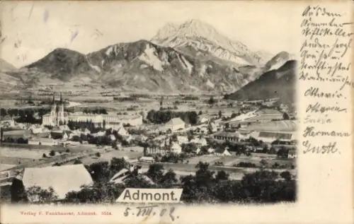 Ak Admont Steiermark, Gesamtansicht