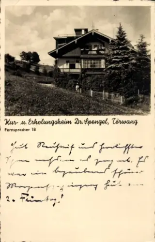 Ak Törwang Samerberg in Oberbayern, Kur- und Erholungsheim Dr. Spengel