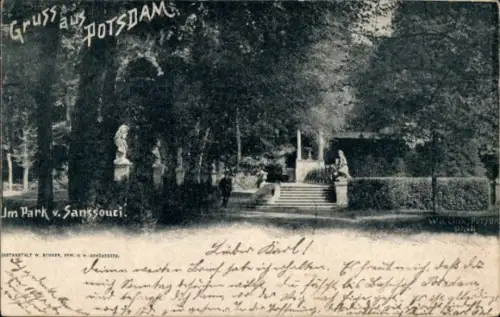 Ak Potsdam, Park von Schloss Sanssouci