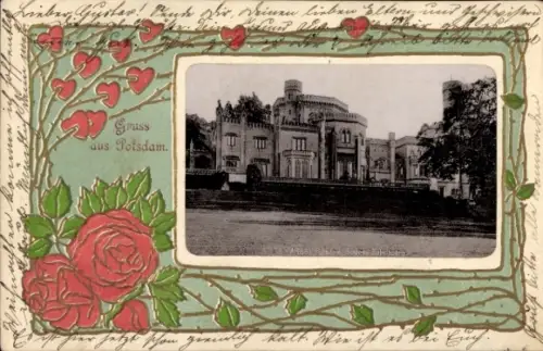 Präge Passepartout Ak Potsdam, Schloss Babelsberg