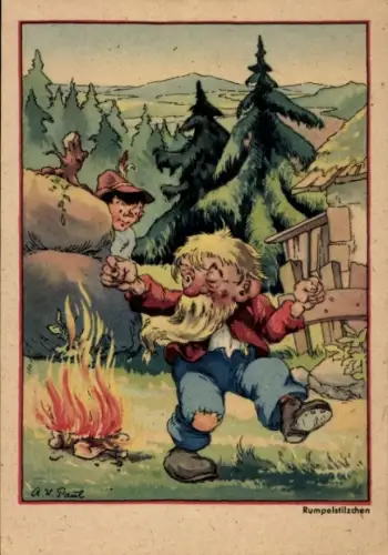 Künstler Ak Paul, Märchen, Gebrüder Grimm, Rumpelstilzchen