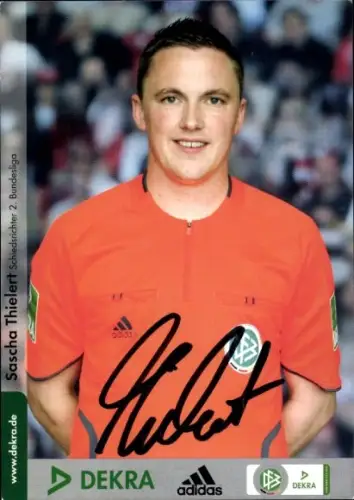 Autogrammkarte DFB Schiedsrichter Sebastian Thielert, Autogramm