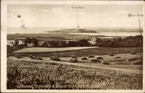 Ak Thiessow auf Rügen, Gesamtansicht, Klein Zicker