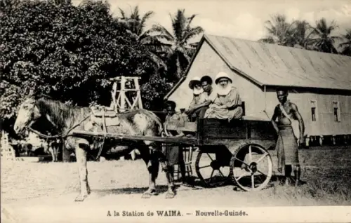 Ak Waima Neuguinea Indonesien, A la station, Missionnaires, Neophytes