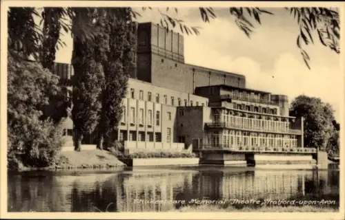 Ak Stratford upon Avon Warwickshire England, Shakespeare Memorial Theatre