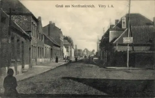 Ak Vitry sur Seine Val de Marne,   Straße mit Häusern, Menschen