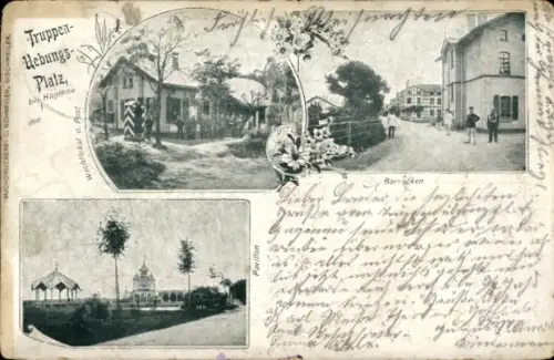 Ak Haguenau Hagenau im Elsass Bas Rhin, Truppenübungsplatz, Post, Baracken