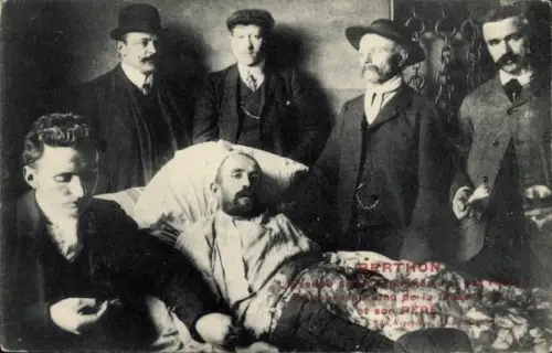 Ak Sallaumines Pas de Calais, Überlebender Bergmann Berthon, Grubenunglück